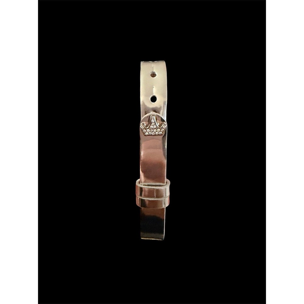 Disney KEEP Collective Mirror Leather Bracelet Princess Crown Crystal Fairytale